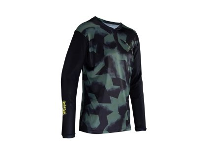 LEATT Tričko cyklistické Mtb Gravity 3.0 Jersey Spinach – zelená/čierna (Veľkosť L)