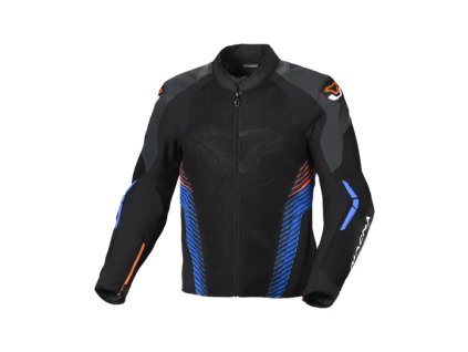 MACNA Bunda (MESH) Novic Motorcycle Jacket BLACK/BLUE/ORANGE – čierna/modrá (Veľkosť M)