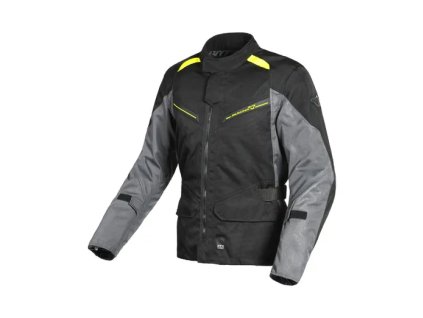 MACNA Bunda Murano Motocycle Jacket BLACK/DARK GREY/FLUO Yellow – čierna/tmavosivá/žltá fluo (Veľkosť M)