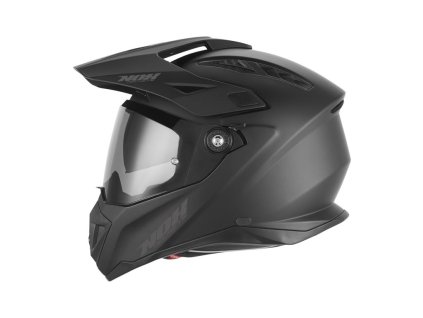 NOX Prilba Offroad / Trail Duosport (DUAL) N350 Solid s plexi a slnečnou clonou – čierna MAT (Veľkosť L)