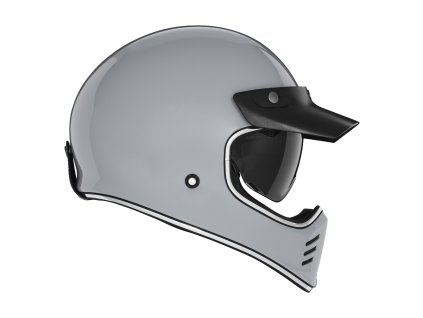 NOX Premium Integrálna prilba (FULL FACE) Seventy II Solid – sivá lesklá (Veľkosť L)
