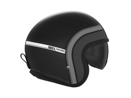 NOX Premium Otvorená prilba Jet Next Traker – čierna/titánová MAT (Veľkosť L (CIEMNA BLENDA))