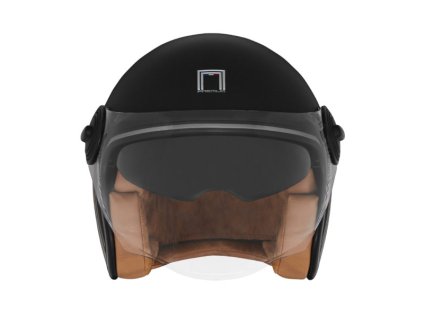 NOX Premium Otvorená prilba Jet Heritage Line – čierna/titánová MAT (Veľkosť L)