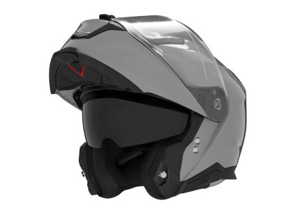 NOX Výklopná prilba (FLIP-UP) so slnečnou clonou N967 Solid – sivá lesklá (Veľkosť L (PINLOCK DO TEGO MODELU - FILMPINLOCK30DKS166))