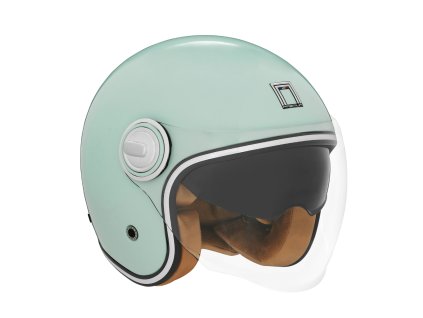 NOX Premium Otvorená prilba Jet Heritage Solid mätová (Veľkosť M)