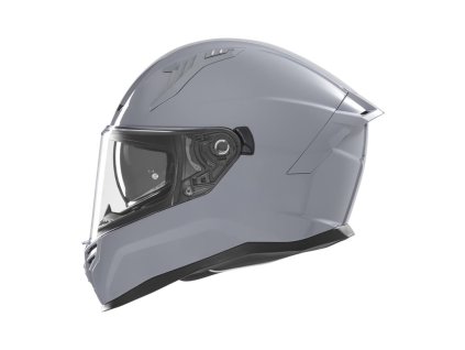 NOX Integrálna prilba (FULL FACE) so slnečnou clonou N401 Solid – sivá lesklá (Veľkosť L)
