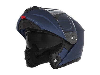 NOX Výklopná prilba (FLIP-UP) so slnečnou clonou N967 Solid – modrá MAT (Veľkosť L (PINLOCK DO TEGO MODELU - FILMPINLOCK30DKS166))