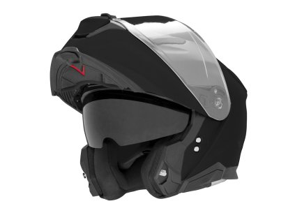 NOX Výklopná prilba (FLIP-UP) so slnečnou clonou N967 Solid – čierna lesklá (Veľkosť L (PINLOCK DO TEGO MODELU - FILMPINLOCK30DKS166))