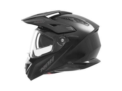 NOX Prilba Offroad / Trail Duosport (DUAL) N350 Solid s plexi a slnečnou clonou – čierna lesklá (Veľkosť L)
