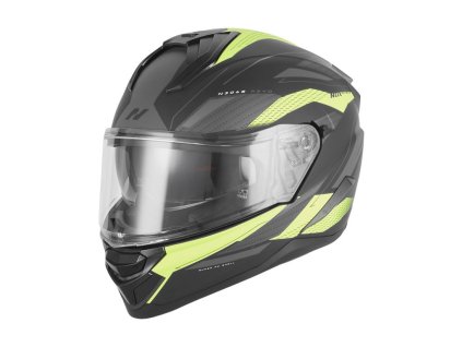 NOX Integrálna prilba (FULL FACE) so slnečnou clonou N304S Revo – žltá fluo MAT/čierna (Veľkosť L)
