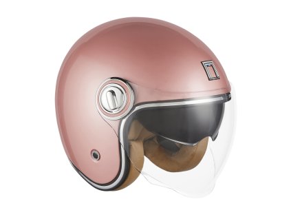 NOX Premium Otvorená prilba Jet Heritage Solid ružová/zlatá (Veľkosť M)