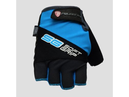 POLEDNIK Rukavice cyklistické Mtb bez prstov model Soft Grip – modré (Veľkosť L)