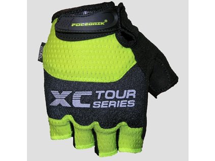 POLEDNIK Rukavice cyklistické Mtb bez prstov model Marathon Gel – zelené fluo (Veľkosť L)