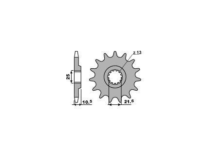 PBR Predná rozeta 2061 18NC Kawasaki KSF 250 (87–04), KEF 300 (95–03) – 520, NC Kawasaki Ksf 250 87-04 (Počet zubov 12 zubov)
