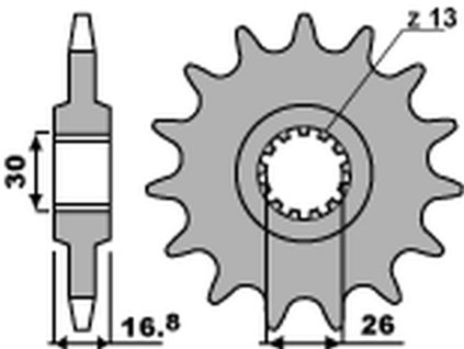 PBR Predná rozeta 2068 18NC Honda CBR 600F (99–12), CBR 650F (14–16), XL 1000V Varadero (99–13), CBR 650F (14–18), Honda CBR 600F (99–14), CBR 600RR (03–16), CBF 600 (Počet zubov 14 zubov)