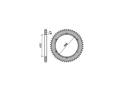 PBR Zadná rozeta 223 F Husqvarna WR 250 (83–84), WR/CR 250 (80), WR 350 (81–88), WR/CR 400 (81–89), CR 400/430 (81–83) (Počet zubov 53 zubov)