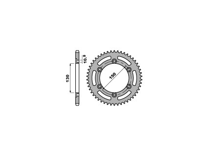 PBR Zadná rozeta 236 C45 Honda XL 350R (83-87), Slr 650 97-01, NX 650 95-01, Yamaha XJ 6 09-15, NX 650 Dominator 91-94 (Počet zubov 38 zubov)