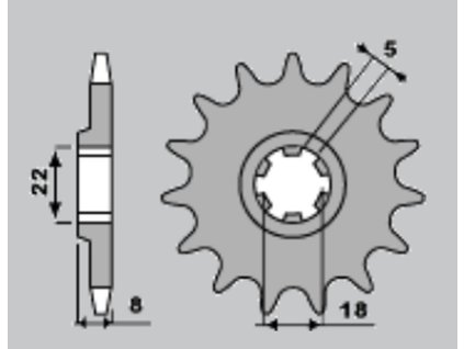 PBR Predná rozeta 431 18NC Suzuki PE 250 (78–82), RM 250 (79–81), RM 400 (78–80) (Počet zubov 12 zubov)