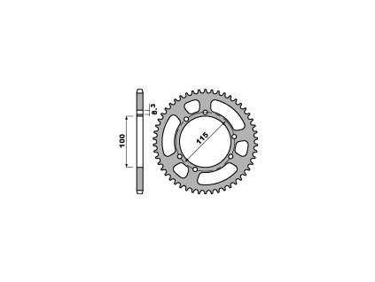 PBR Zadná rozeta 4502 F Husqvarna 125 Ch SM/Wxe, Ch 125 SM 05, Fantic 125 (Počet zubov 50 zubov)