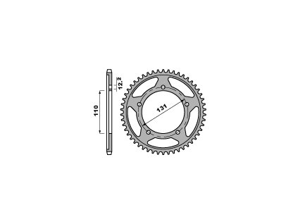 PBR Zadná rozeta 4585 C45 Bmw S 1000 RR (09–11) – Reťaz 525, Bmw S1000Rr 12-16, S1000Xr 15-16 (Počet zubov 44 zubov)