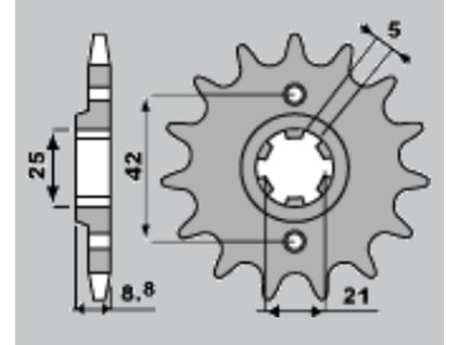 PBR Predná rozeta 507 18NC NC Kawasaki KX 250 86, KX 500 84-86 (Počet zubov 13 zubov)