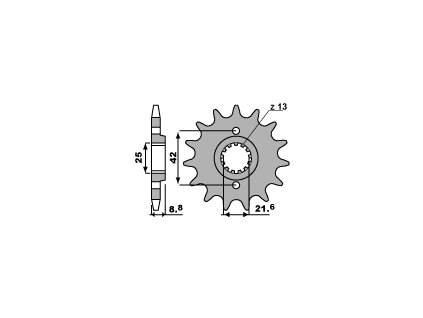 PBR Predná rozeta 523 18NC Kawasaki EL 250 (88–04), KLX 250 (06–10) – 520, NC Kawasaki KLR600/650 '84-'90, NC Suzuki GS 500E '94-'10 (Počet zubov 14 zubov)