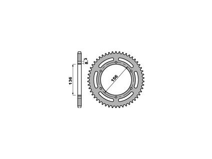PBR Zadná rozeta 830 C45 Husqvarna TE 410 (01–02), TE 610 (01–04), SM 610 (98–04), '01-02 (Počet zubov 41 zubov)