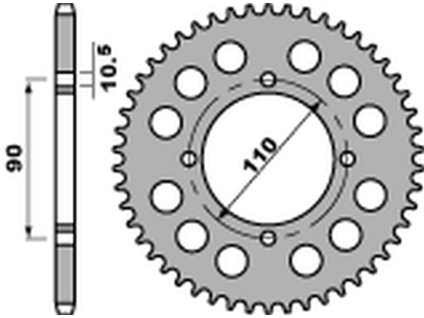 PBR Zadná rozeta 901 C45 Yamaha XS 400 (82–88) (Počet zubov 35 zubov)