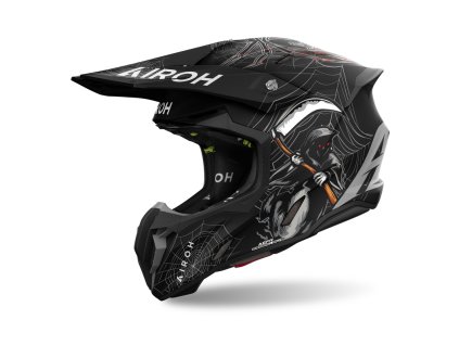 AIROH Prilba CROSS/ENDURO/ATV/QUAD TWIST 3 ARCADE MATT – čierna/biela/sivá MAT (Veľkosť L)
