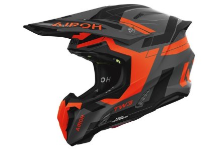 AIROH Prilba CROSS/ENDURO/ATV/QUAD TWIST 3 DYNASTY ORANGE MATT – čierna MAT/oranžová (Veľkosť S)