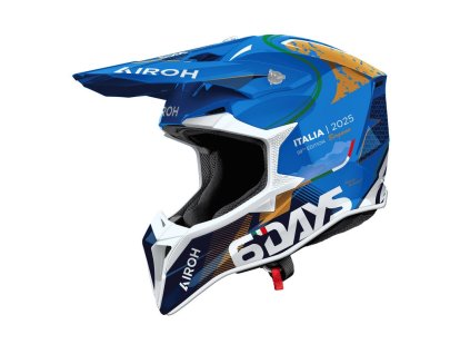 AIROH Prilba cross/enduro/ATV Wraaap 6DAYS Italy 2025 – modrá/čierna/ biela (Veľkosť L)
