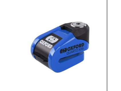 OXFORD Zámok brzdového kotúča s alarmom QUARTZ XA6 – farba: modrá (PIN 6 mm)