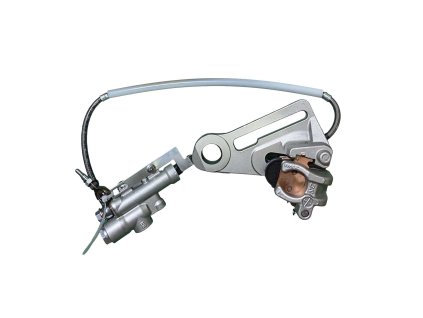 PROMX Sada zadnej brzdy brzdový strmeň (s doštičkami), hadica, brzdová pumpa KTM 125/150/200/250/300/350/450 SX, SX-F, EXC, EXC-F, XC, XC-F, XC-W (oska 25 mm), 54813060000,54813060100, 77013060044
