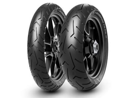 PIRELLI Sada pneumatík (4328900/24) 120/70ZR17 SCORPION TRAIL III (58W) TL M/C predná DOT 2024 + (4329000/24) 180/55ZR17 SCORPION TRAIL III (73W) TL M/C zadná DOT 2024 + PIRELLI šiltovka