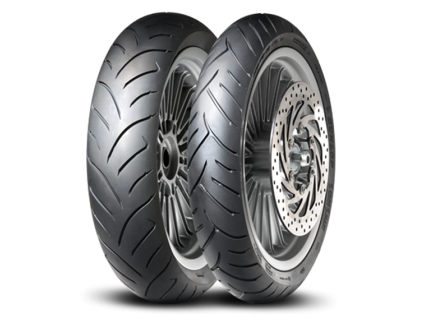 DUNLOP Pneumatika 110/80-14 SCOOTSMART REINF 59S TL predná/zadná DOT 10/2026 – ilustračná fotografia produktového radu, predná a zadná pneumatika