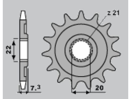 CHT Predná rozeta 2120 12 zubov Honda Crf 250 '04-'17, Cr 125 '04-'07