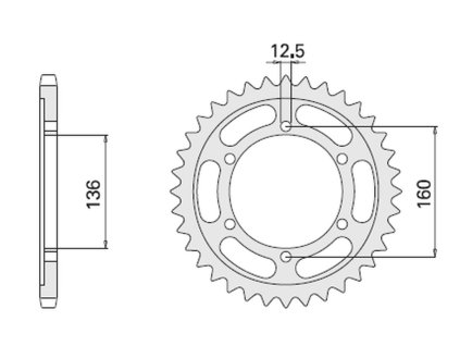 CHT Zadná Rozeta 500 40 Kawasaki Gpz100 Rx 86-88