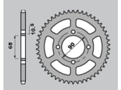 CHT Zadná rozeta 243 53 zubov Honda Mtx125R 83-94