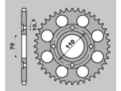 CHT Zadná rozeta 246 41 zubov Honda Cb 250N '78-'82