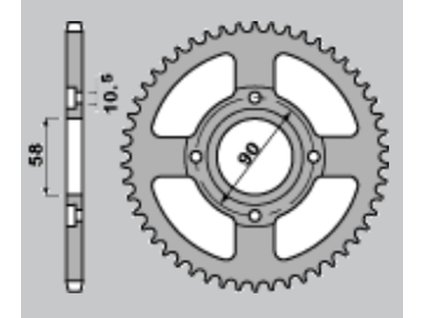 CHT Zadná rozeta 279 40 zubov Honda Mtx 125R 83-94