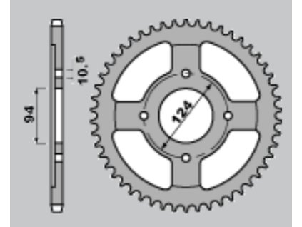 CHT Zadná rozeta 282 37 zubov Honda Cb550 F 76-80