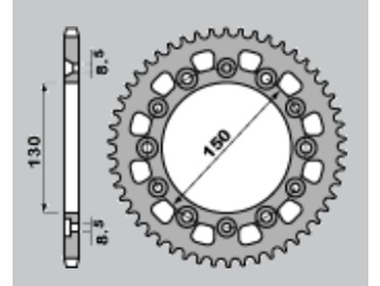 CHT Zadná rozeta 4308 47 zubov Honda Xr 600R 85-90