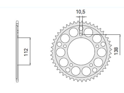 CHT Zadná rozeta 4448 49 zubov Yamaha 600 Yzf-R6 '99-'02
