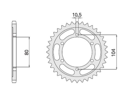 CHT Zadná rozeta 488 KTHF 40 zubov Kawasaki Zx 10R
