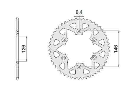 CHT Zadná rozeta 808 41 zubov Suzuki Rm Dr