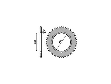 CHT Zadná rozeta 844 55 zubov Yamaha Dt125R '88-'92