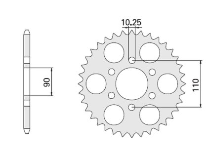 CHT Zadná rozeta 850 33 zubov Yamaha Xj/Xs 650