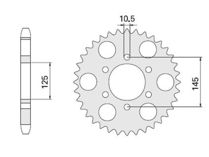 CHT Zadná rozeta 866 47 zubov Yamaha Mt 03