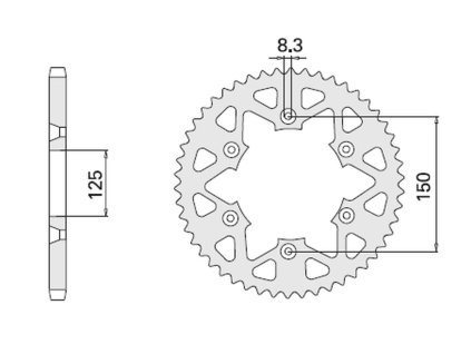 CHT Zadná rozeta 899 38 zubov Ktm Sx/Exc Sxf/Excf All Model '88-'21