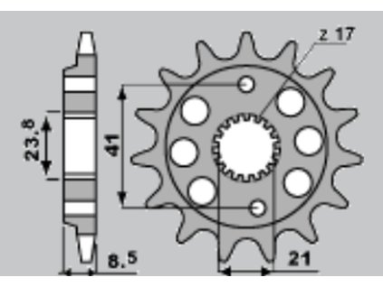 CHT Predná rozeta 2071 14 zubov Honda Xr 400R 96-00, Trx 400Rx 99-04
